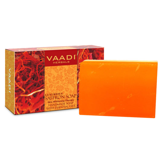 Luxurious Saffron Soap - Skin Whitening Therapy Evens Skin Tone Lightens Marks ( 75 gms / 2.7 oz)