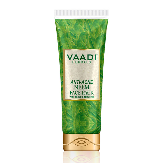 Neem Face Pack with Clove & Turmeric - Removes Acne and Pigmentation Marks Clears Impurities and Soothes Skin (120 gms / 4.3 oz)