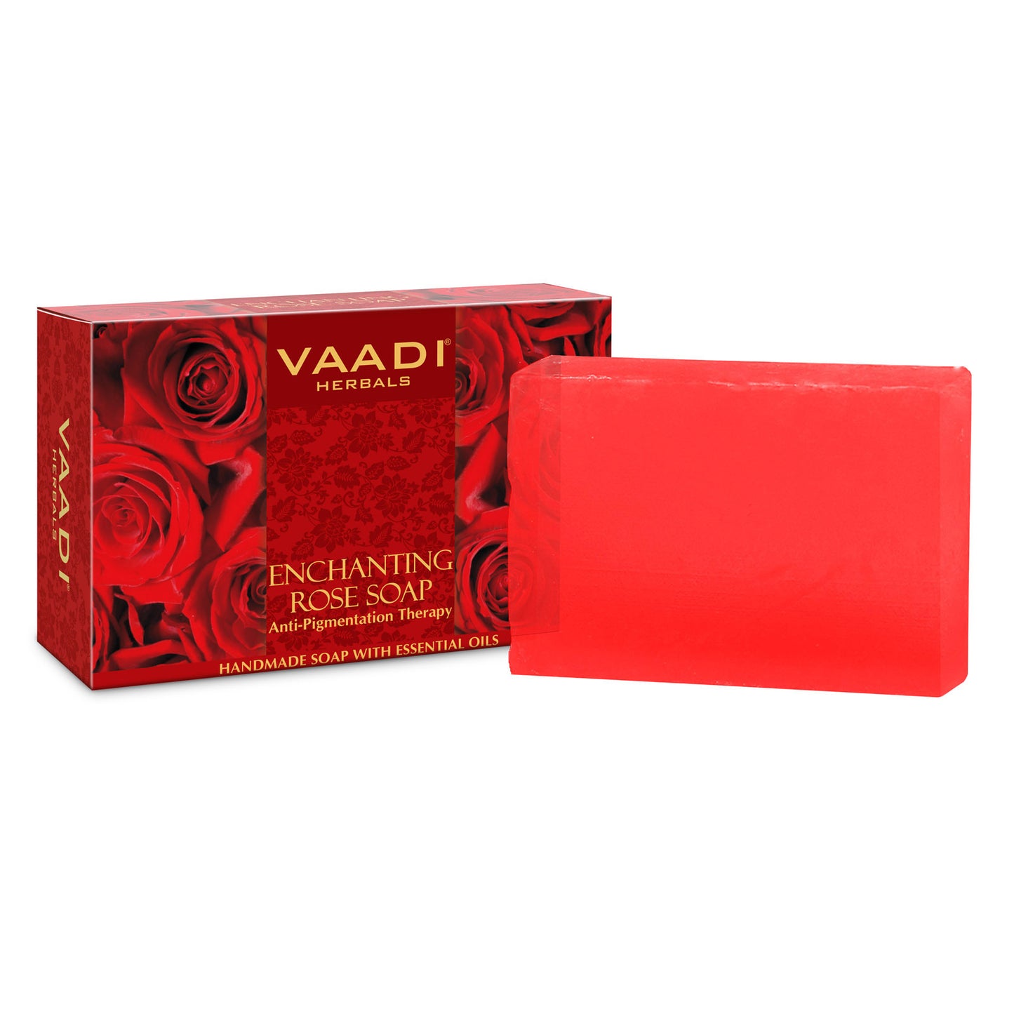 Enchanting Organic Rose Soap with Mulberry Extract - Anti Pigmentation Therapy Lightens Dark Spots & Patches (75 gms/2.7 oz)