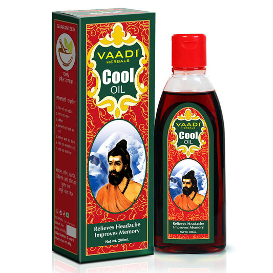 Triphla Almond Cool Oil - Relieves Headache & Muscle Pain Prevents Hairfall Strengthens Hair and Body (200ml/7 fl oz)