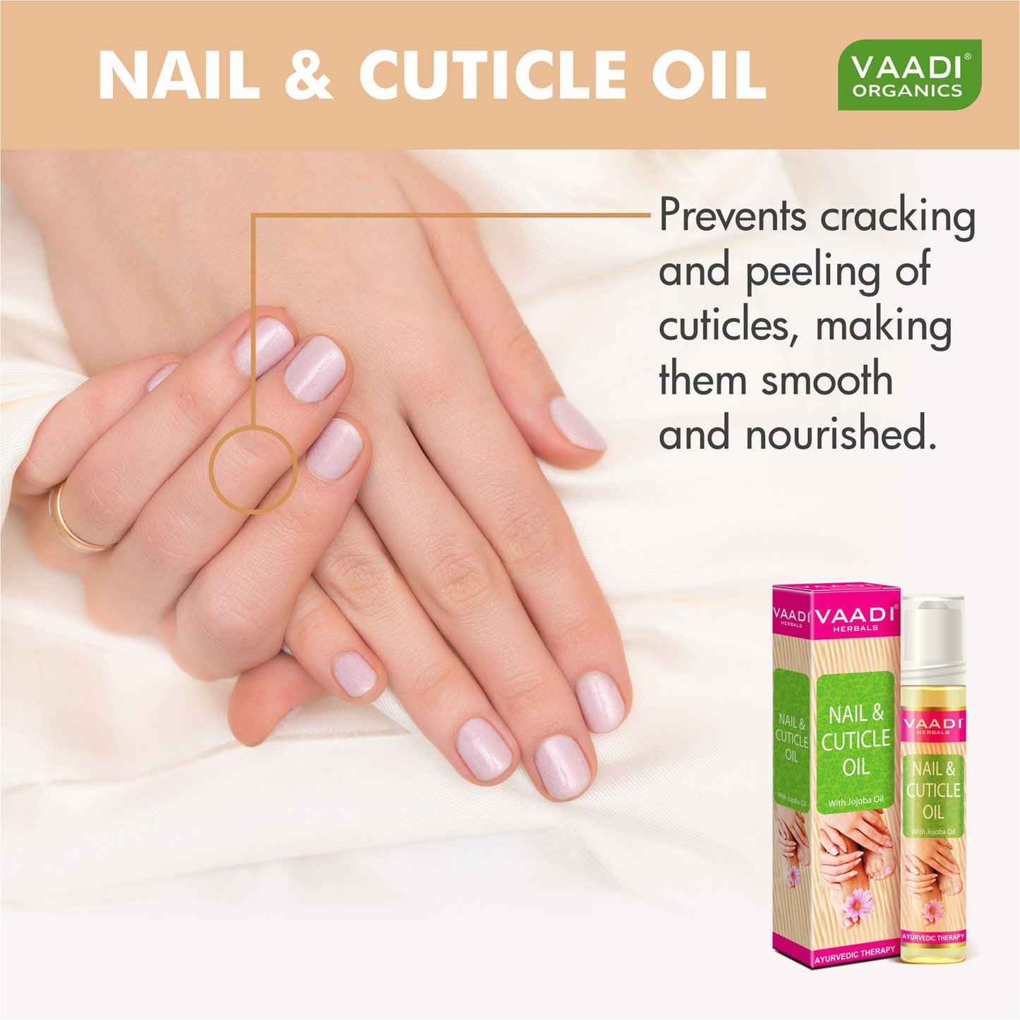 Nail & Cuticle Oil with Jojoba Oil - Heals Redness & Pain - Strengthens Thin & Brittle Nails (3 x 10 ml/ 0.4 fl oz)