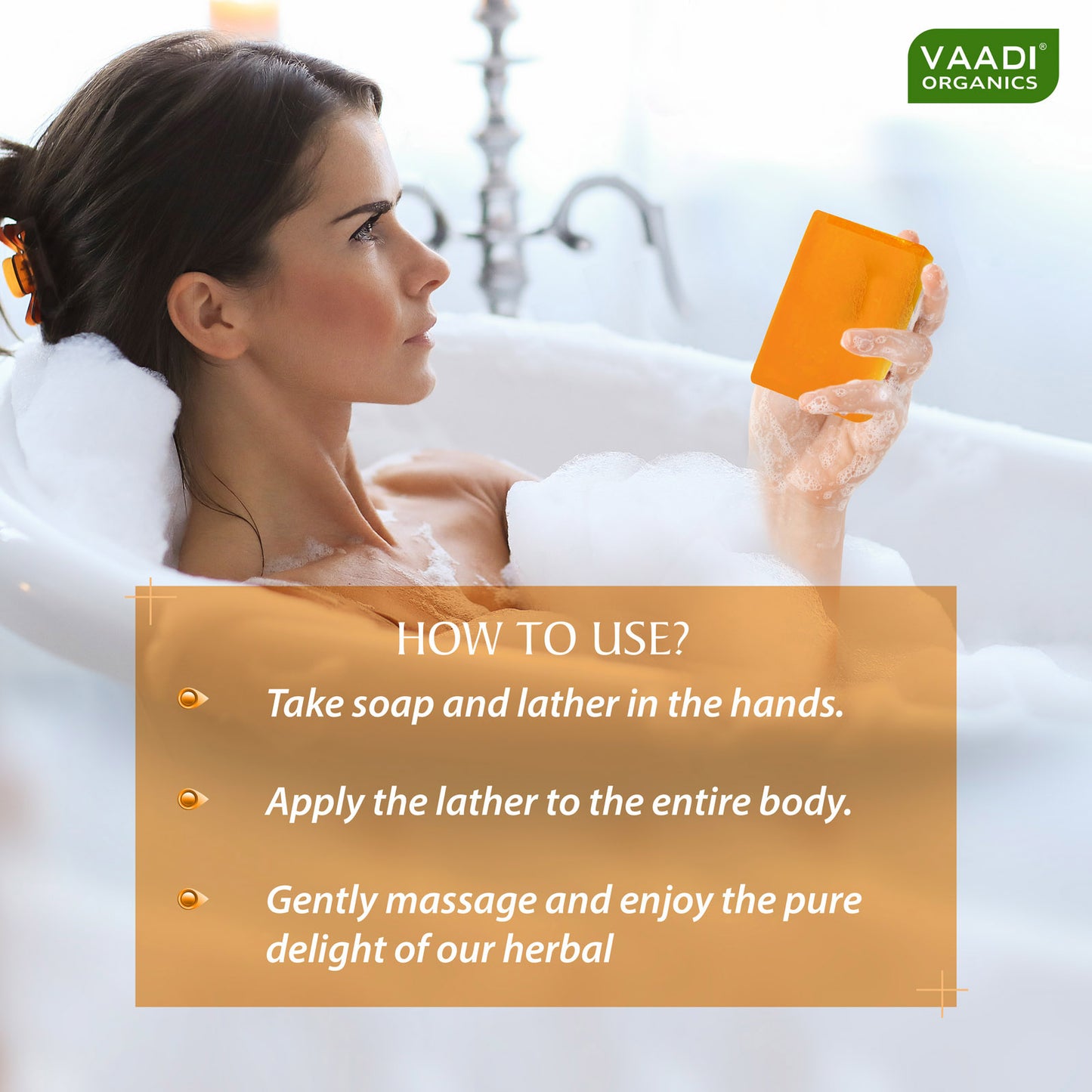 Divine Sandal Soap with Saffron & Turmeric - Skin Lightening Therapy - Lightens Tan & Blemishes (6 x 75 gms / 2.7 oz)