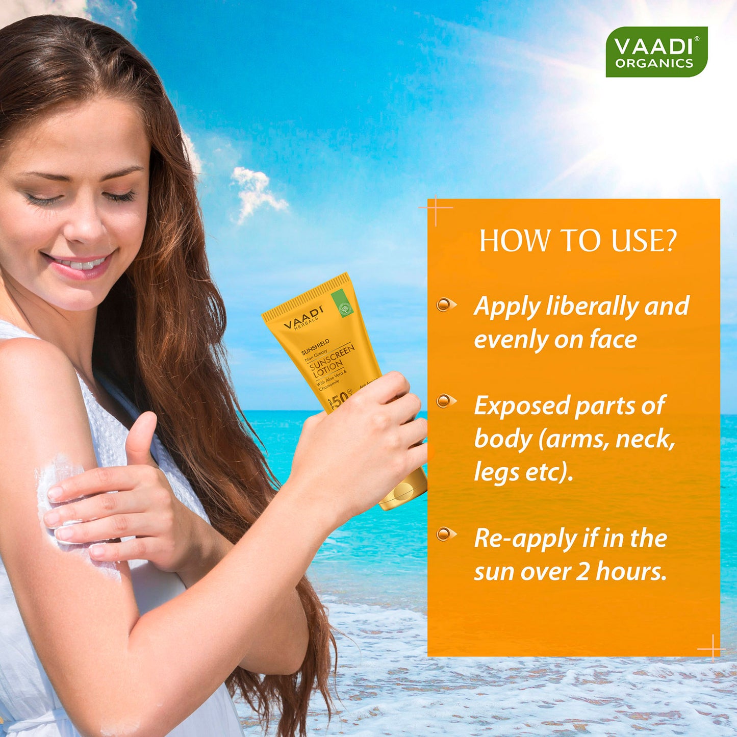 Sunscreen Lotion SPF-50 - Travel Size Pack - Easy to Carry - Portable protection - Space - saving - Mini Suncare (2 x 60 ml / 2.1 fl oz)