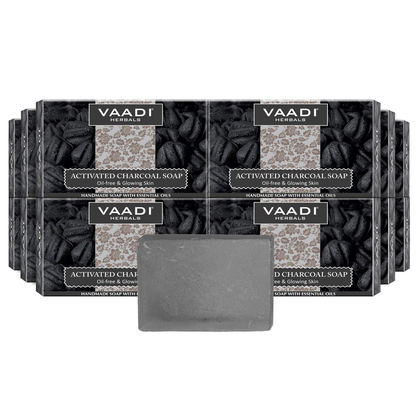 Pack of 12 Activated Charcoal Soap - Detoxifies Skin - Brighten The Skin Tone (12 X 75 gms / 2.7 oz)