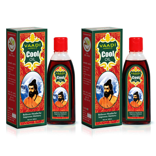 Triphla Almond Cool Oil - Relieves Headache & Muscle Pain - Prevents Hairfall _ Strengthens Hair and Body (2 x 200ml/7 fl oz)