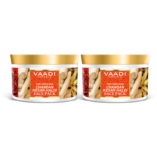 Saffron Sandalwood Fairness Face Pack - Removes Marks and Lightens Skin Tone - Repairs and Protects Skin (2 x 600 gms / 21.2 oz)