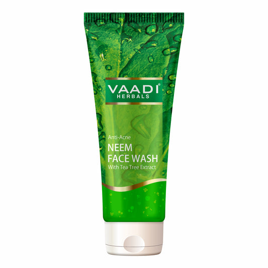 Anti Acne Neem Face Wash with Tea Tree Extract - Controls Acne Heals Skin (60 ml/2.1 fl oz)