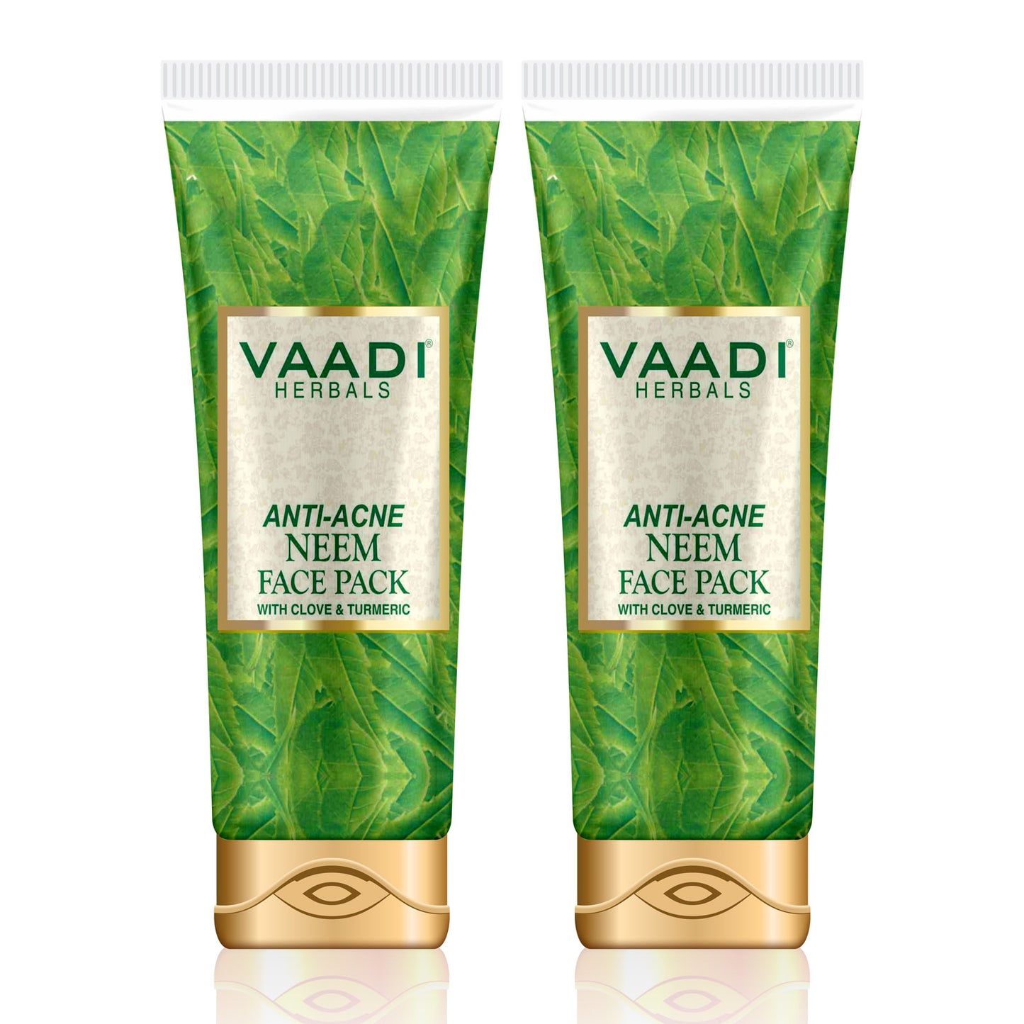 Neem Face Pack with Clove & Turmeric - Removes Acne and Pigmentation Marks Clears Impurities and Soothes Skin (2 x 120 gms / 4.3 oz)