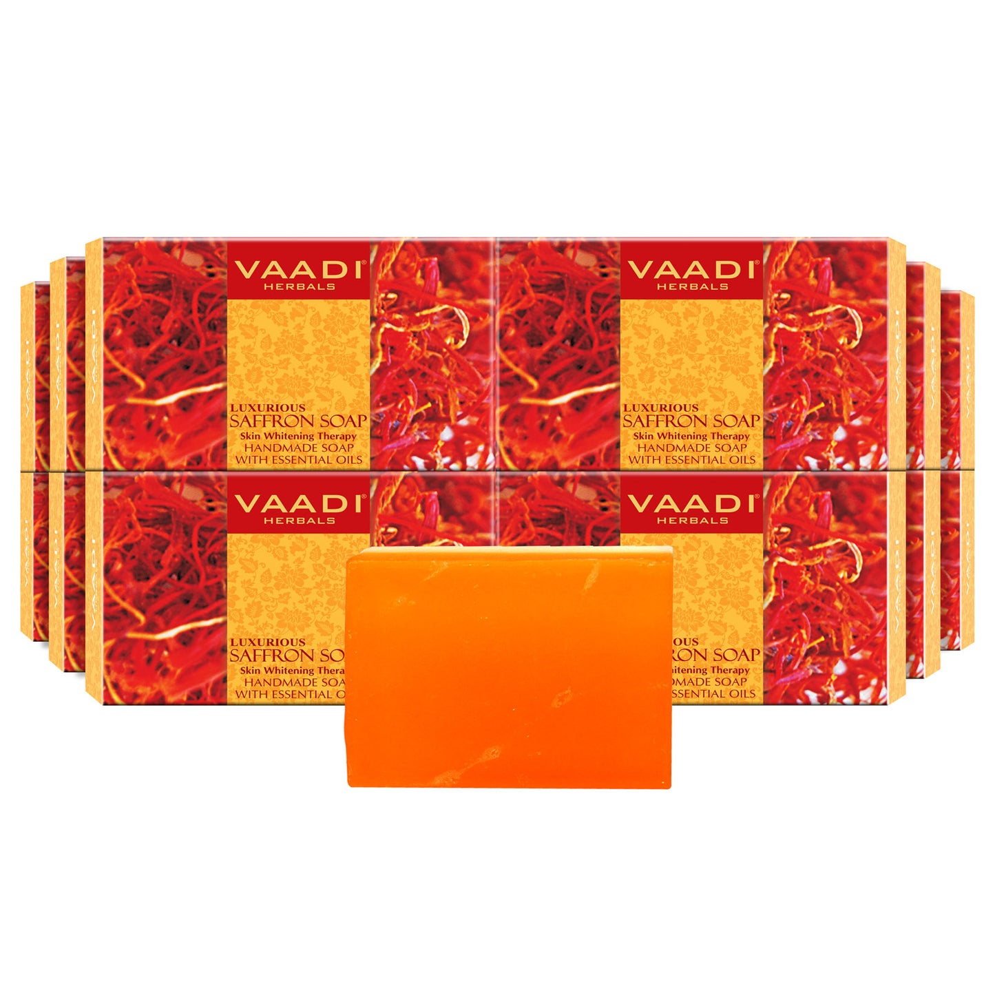 Luxurious Saffron Soap - Skin Whitening Therapy - Evens Skin Tone _ Lightens Marks (12 x 75 gms / 2.7 oz)