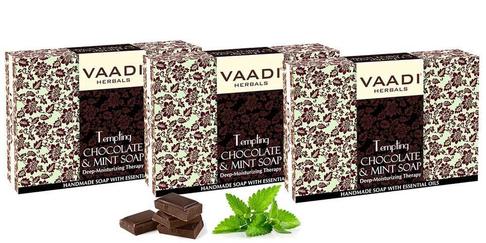 Tempting Chocolate & Mint Soap - Deep Moisturising - Releives Irritated Skin (3 x 75 gms / 2.7 oz)