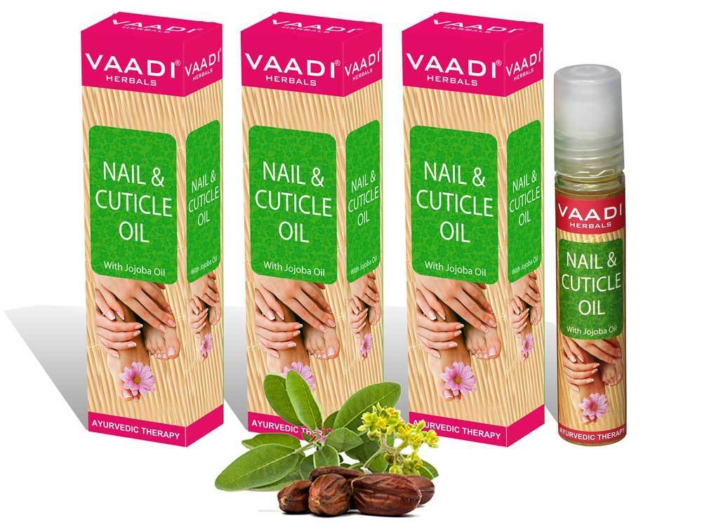 Nail & Cuticle Oil with Jojoba Oil - Heals Redness & Pain - Strengthens Thin & Brittle Nails (3 x 10 ml/ 0.4 fl oz)