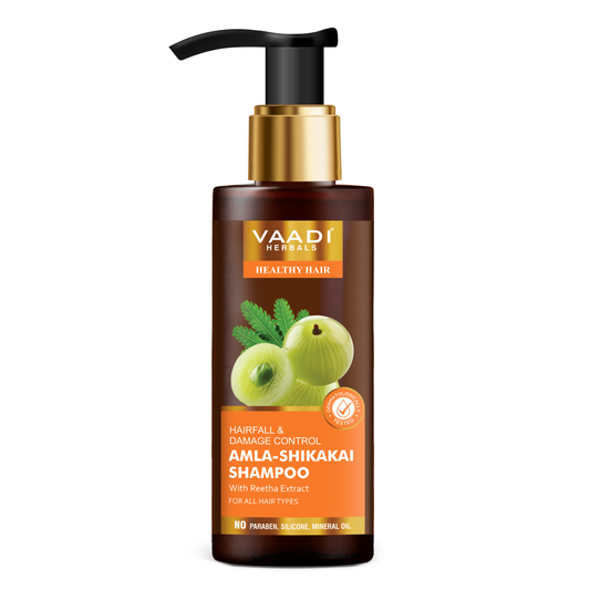 Hairfall & Damage Control  amla shikakal  Shampoo (Indian Gooseberry Extract) - Promotes Hair Growth Adds Shine to Hair (110 ml/4 fl oz)