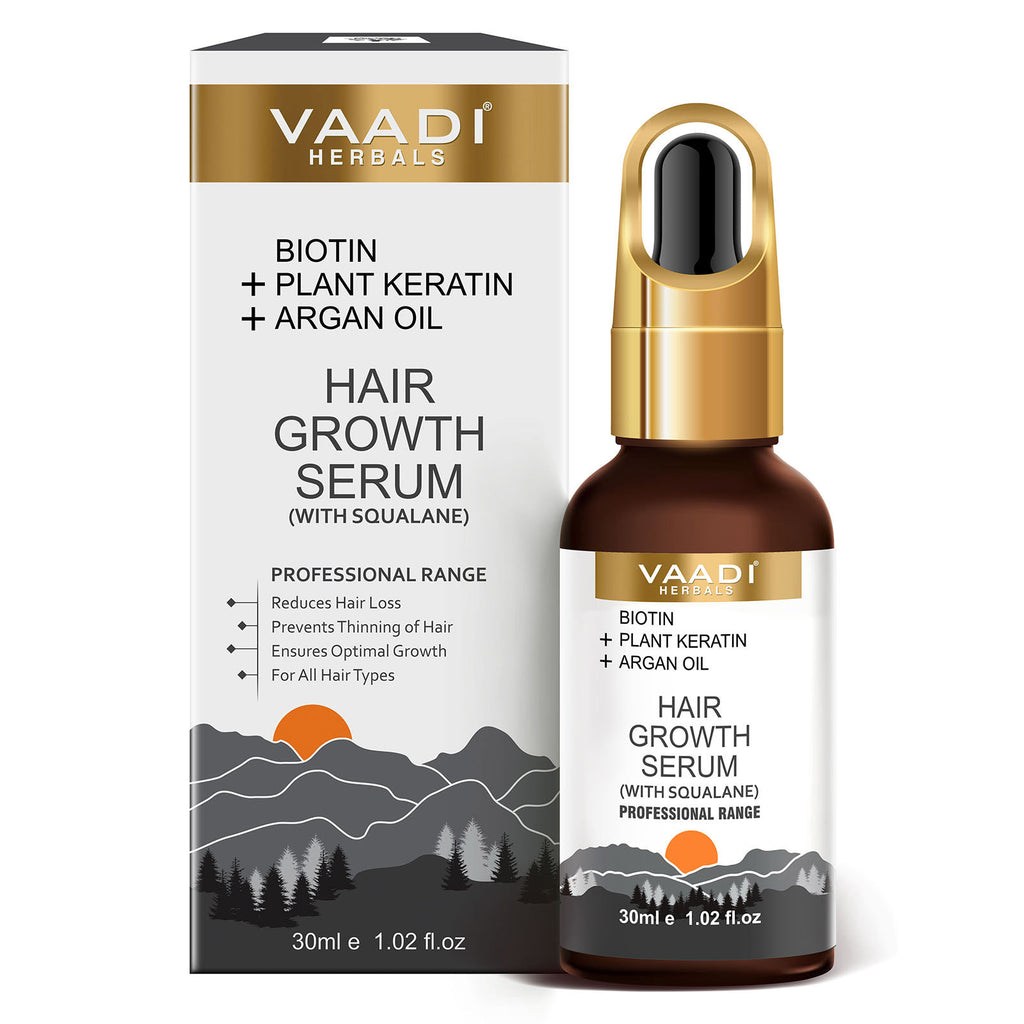 BIOTIN + Plant Keratin HAIR GROWTH SERUM (With Argan Oil & Squalane) (30 ml)