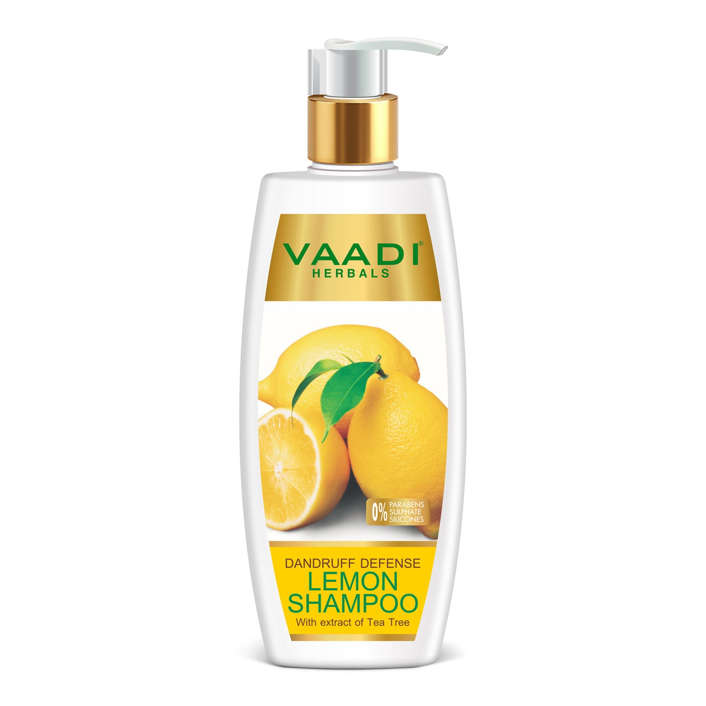 Dandruff Defense Lemon Shampoo with Tea Tree Extract - Disinfects Scalp Prevents Hairfall (350 ml/ 12 fl oz)