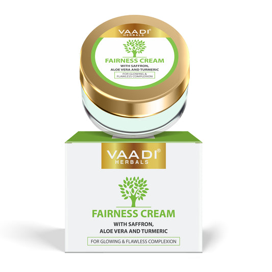 Fairness Cream with Saffron, Aloe Vera & Turmeric Extract - Lightens Marks & Blemishes Makes Skin Flawless ( 30 gms / 1.1 oz)