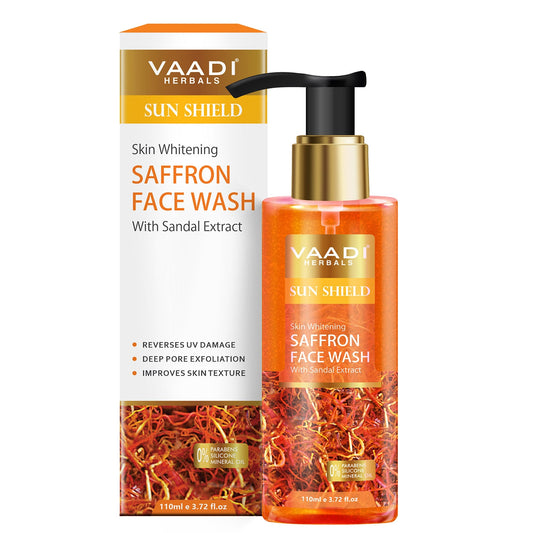Skin Whitening Saffron Face Wash With Sandal Extract (110 ml /3.72 fl oz)