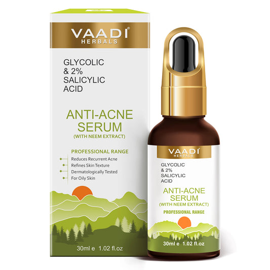 Organic Anti-Acne Serum With Glycolic & 2% Salicylic Acid (30 gms / 1.02 fl.oz)