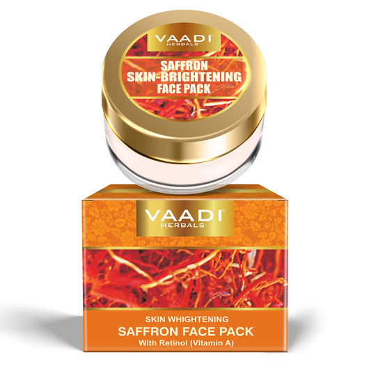 SKIN WHITENING SAFFRON FACE PACK WITH RETINOL (VITAMIN A) (35 gms/1.24 oz)