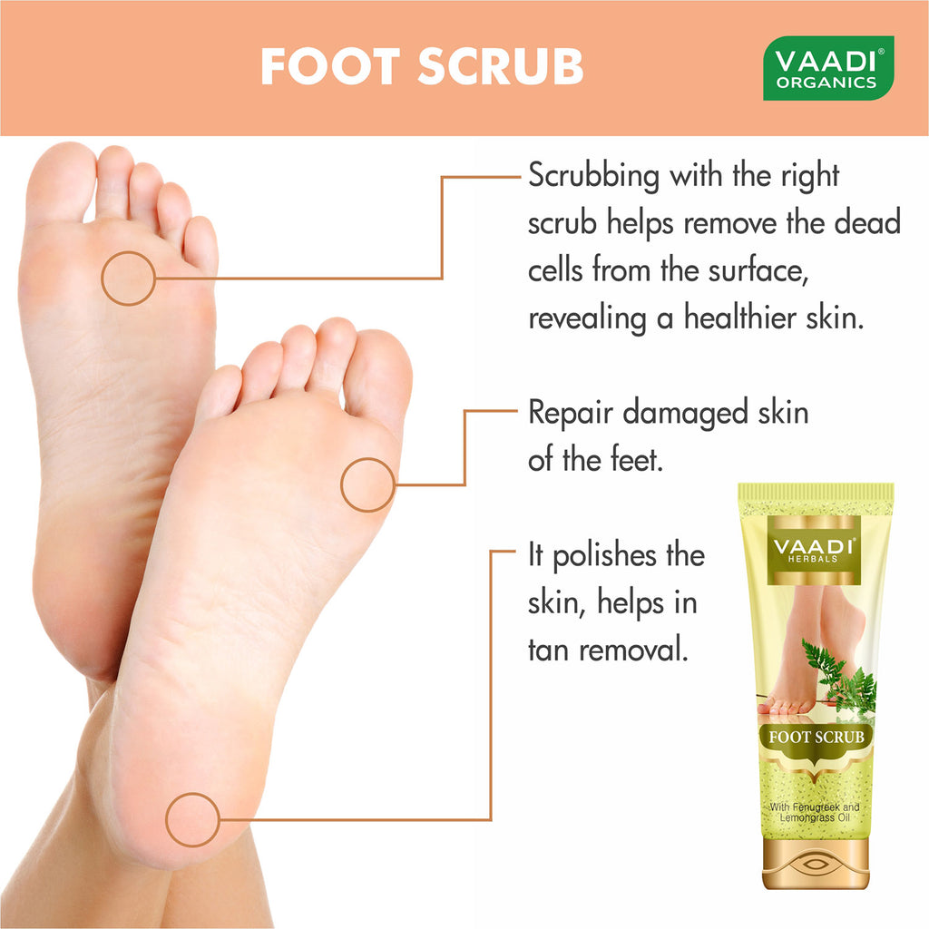 Organic Foot Scrub with Fenugreek & Lemongrass Oil 