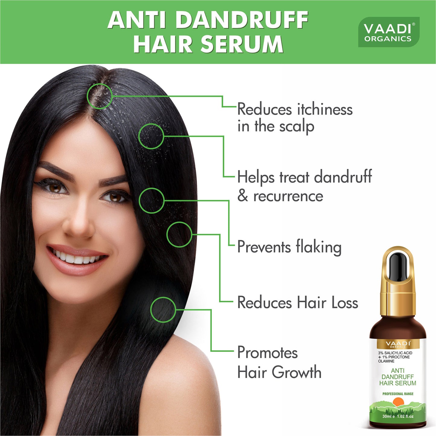 3% SALICYLIC ACID + 1% PIROCTONE OLAMINE ANTI DANDRUFF HAIR SERUM (30 ml / 1.02 fl.oz)