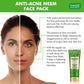 Organic Neem Face Pack with Clove & Turmeric - Removes Acne and Pigmentation Marks Clears Impurities and Soothes Skin (2 x 120 gms / 4.3 oz)