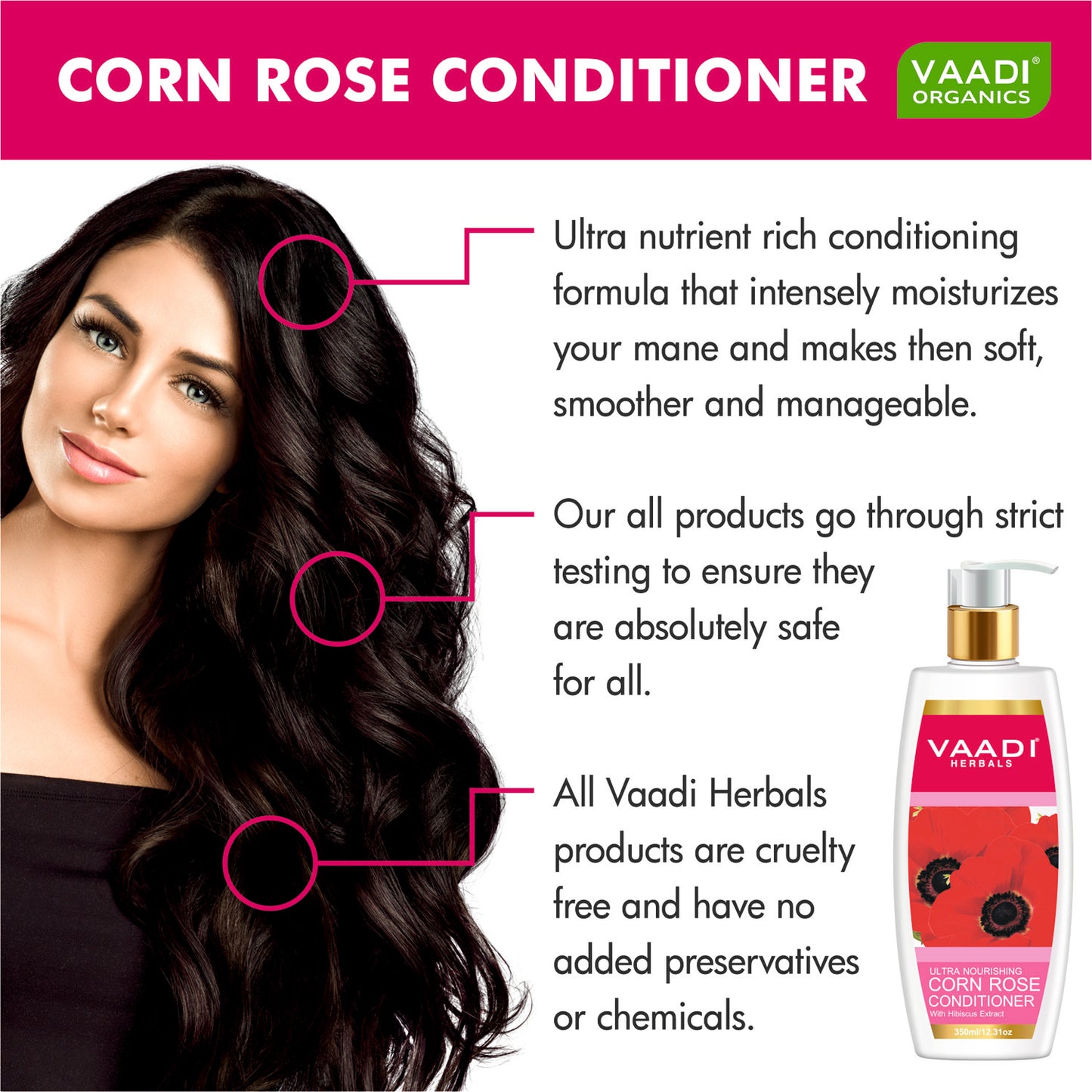 Hairfall & Damage Control Shampoo (Indian Gooseberry Extract) - Rich Corn Rose Conditioner with Hibiscus Extract (2 x 350 ml / 12 fl oz)