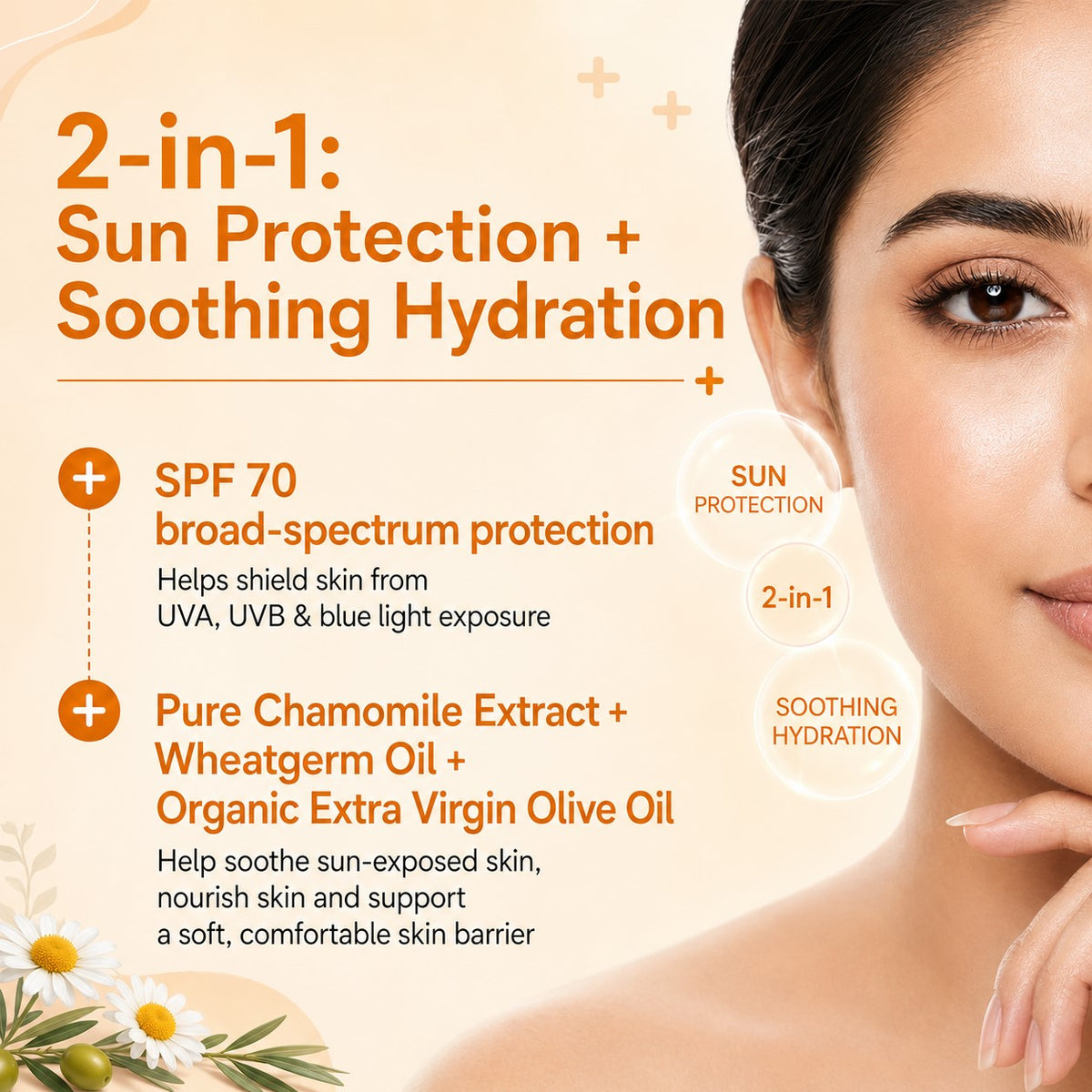 Organics Ultra Matte Sunscreen SPF 70 With Vitamin C & E (110 gms/ 4 fl oz)