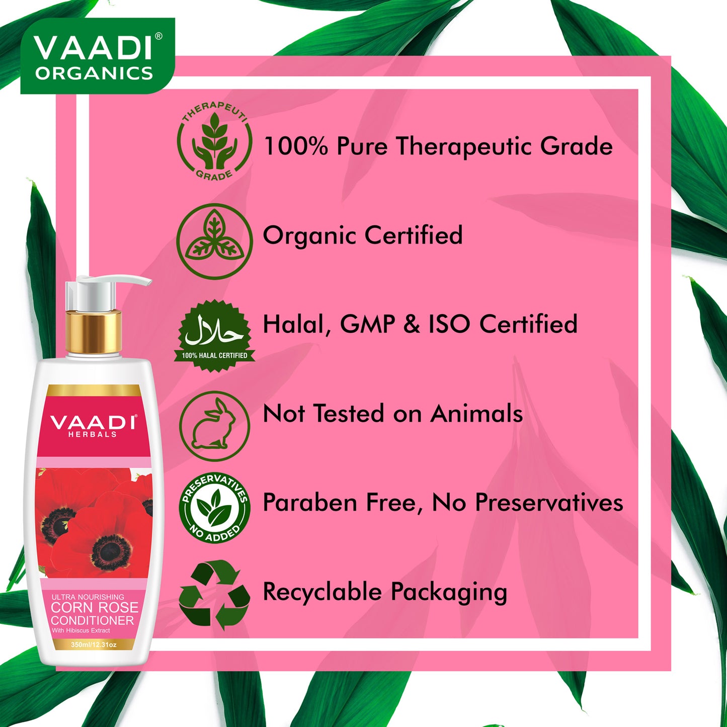 Hairfall & Damage Control Shampoo (Indian Gooseberry Extract) - Rich Corn Rose Conditioner with Hibiscus Extract (2 x 350 ml / 12 fl oz)