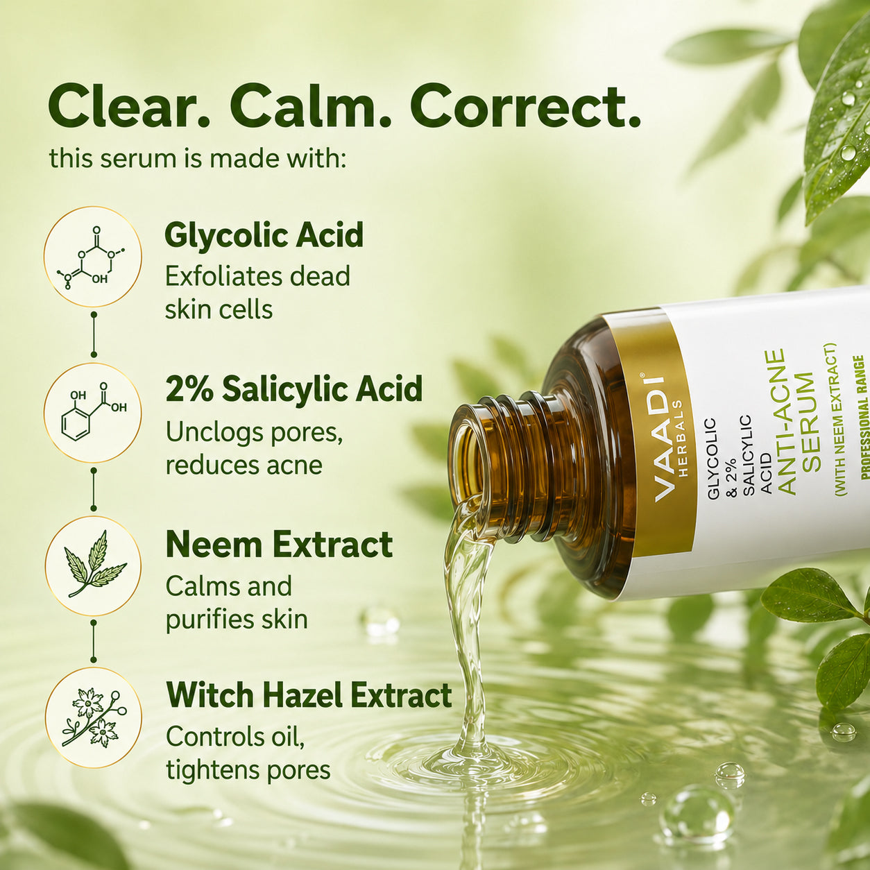 Organic Anti-Acne Serum With Glycolic & 2% Salicylic Acid (30 gms / 1.02 fl.oz)