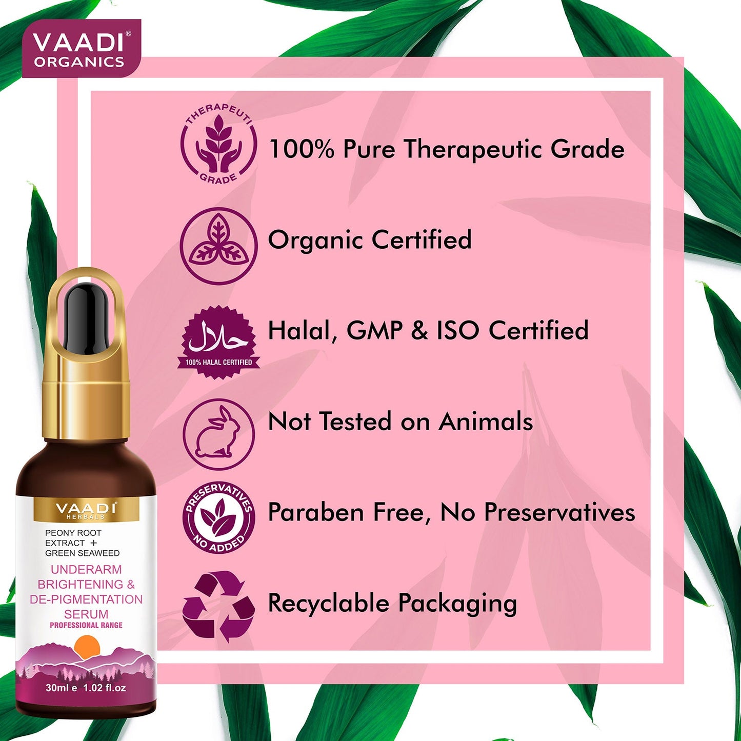 Underarm Brightening & De-Pigmentation Serum With Peony Root Extract & Green Seaweed (30 ml)
