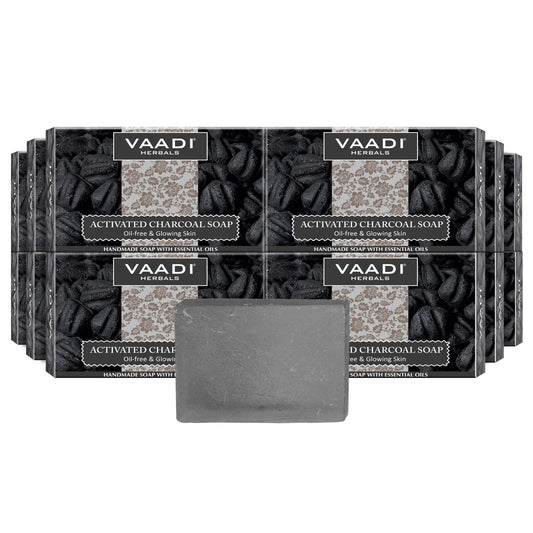 Pack of 12 Activated Charcoal Soap - Detoxifies Skin - Brighten The Skin Tone (12 X 75 gms / 2.7 oz)