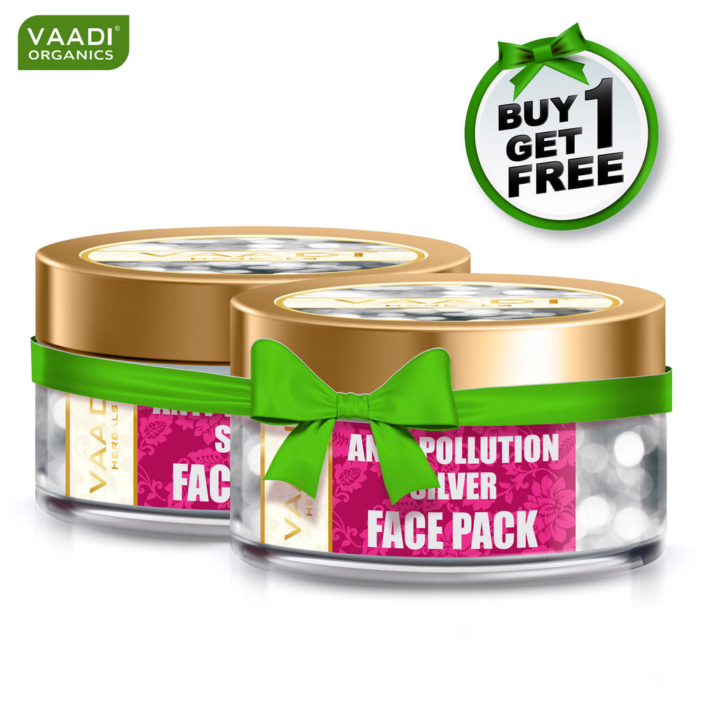 Anti Pollution Organic Silver Face Pack with Pure Silver Dust