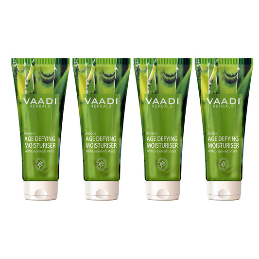 Bamboo Age Defying Moisturiser with Grapeseed Extract - Anti Oxidant Rich _ Keeps Skin Firm - Delays Wrinkles (4 x 60 ml/ 2.1 fl oz)