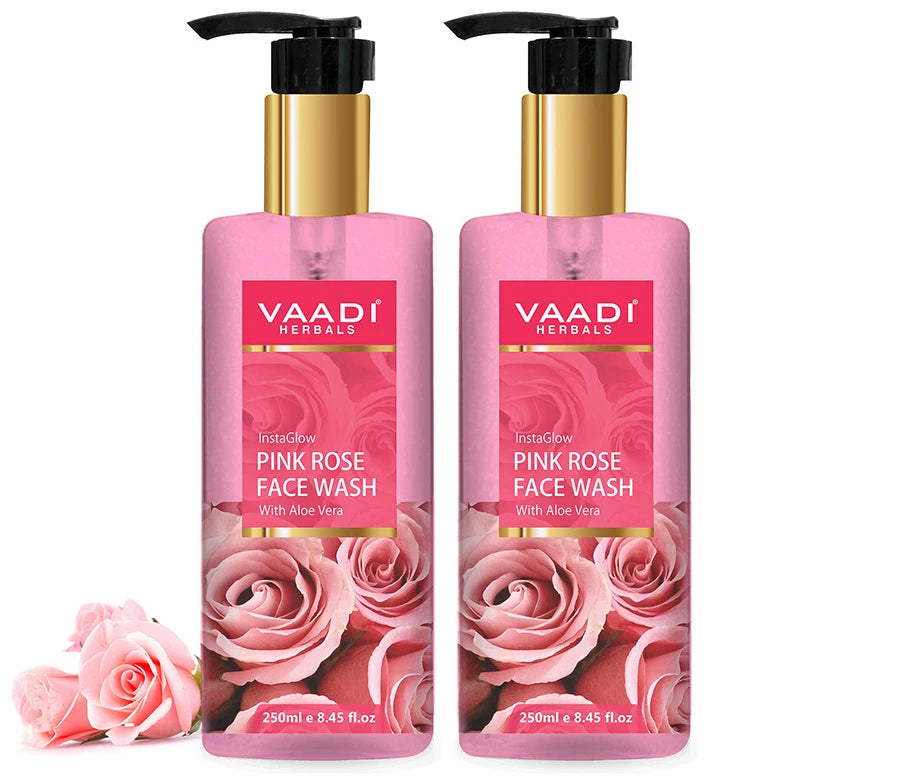 Insta Glow Pink Rose Face wash with Aloe vera extract 