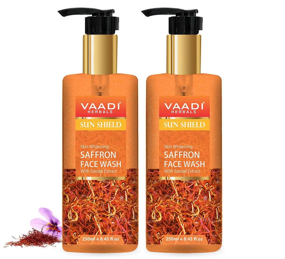 Skin Whitening Organic Saffron Face Wash with Sandalwood 