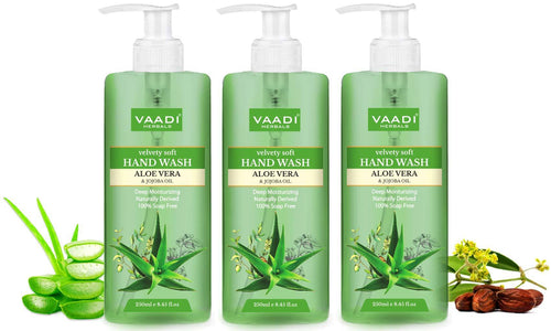 Thumbnail Velvety Soft Organic Aloe Vera & Jojoba Oil Hand Wash (3 x 250 ml / 8.5 fl oz )