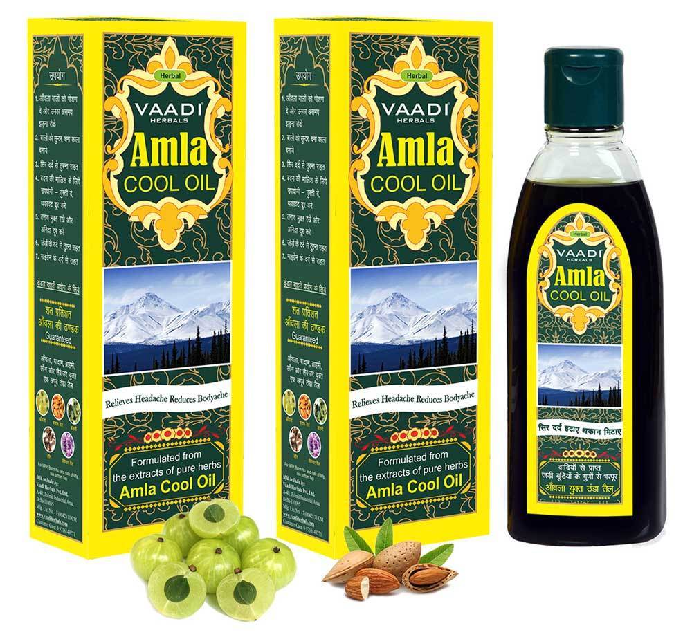 Organic Brahmi Amla Cool Oil  Strengthens and Nourishes Hair _ Relieves Stress  Promotes Sound Sleep (2 x 200ml/7 fl oz)