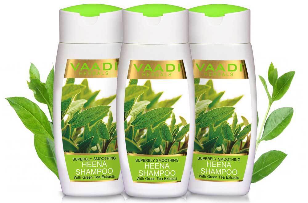 Superbly Smoothing Organic Heena Shampoo with Green Tea Extract 