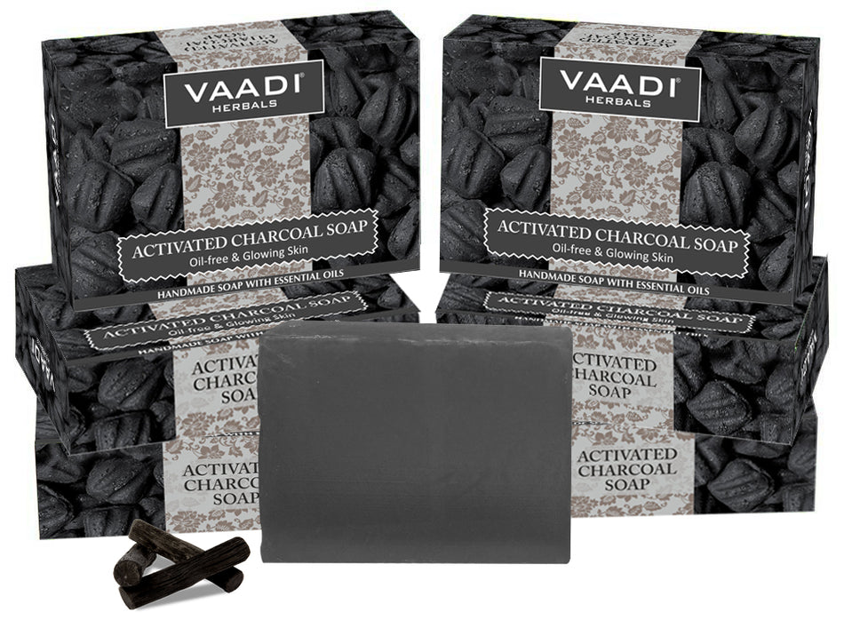 Pack of 6 Activated Charcoal Soap 