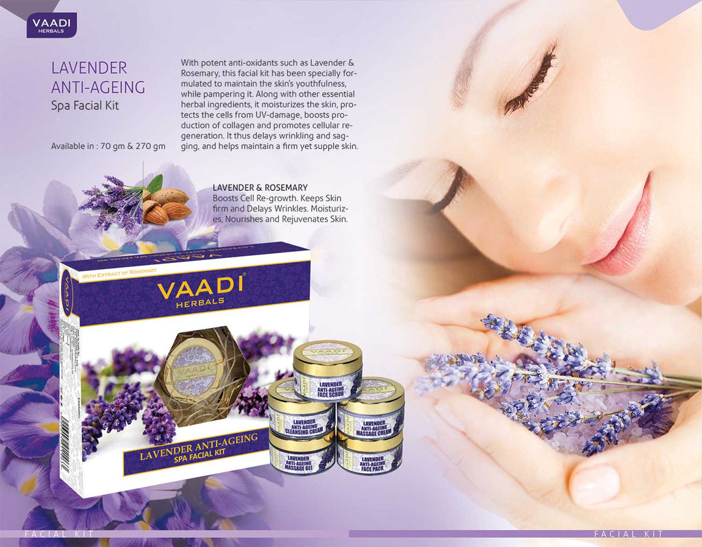 Anti Aging Organic Lavender Facial Kit with Rosemary Extract 