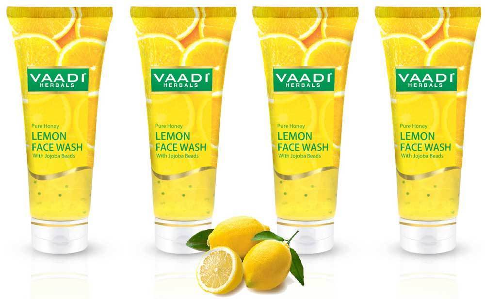 Skin Hydrating Organic Lemon Face Wash with Jojoba Beads 