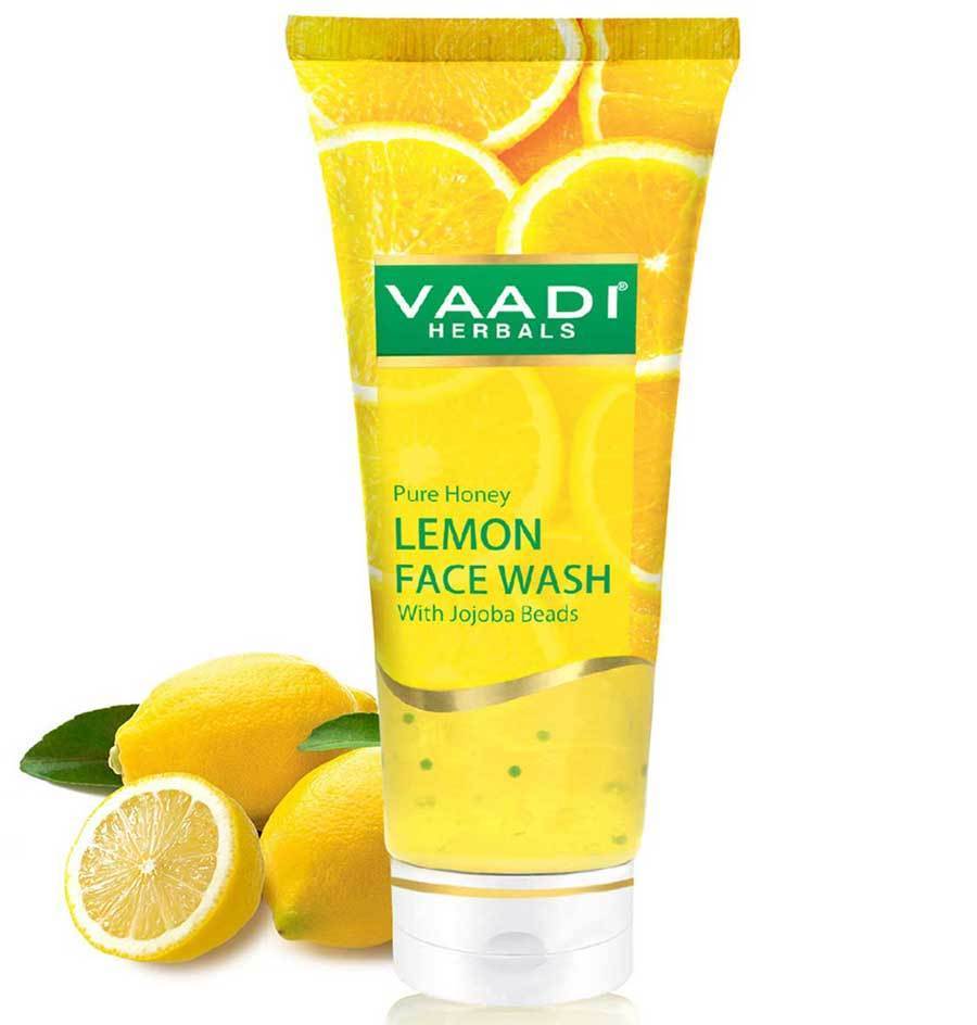 Skin Hydrating Organic Lemon Face Wash with Jojoba Beads 