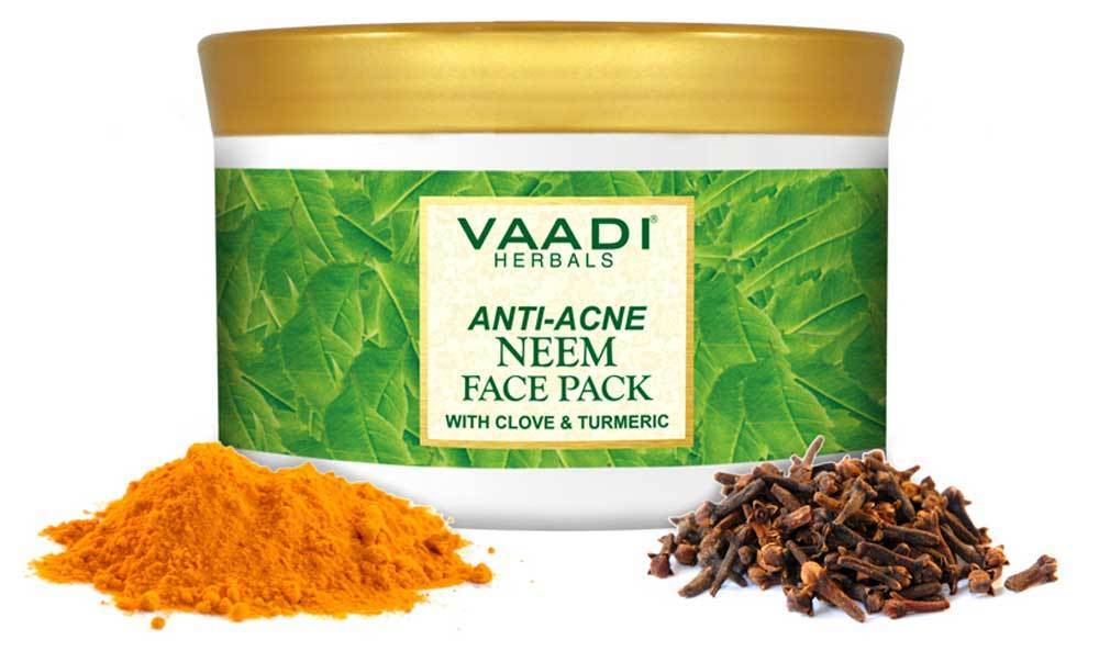 Anti Acne Organic Neem Face Pack with Clove & Turmeric  Prevents Acne & Skin Infections (600 gms / 21.2 oz)