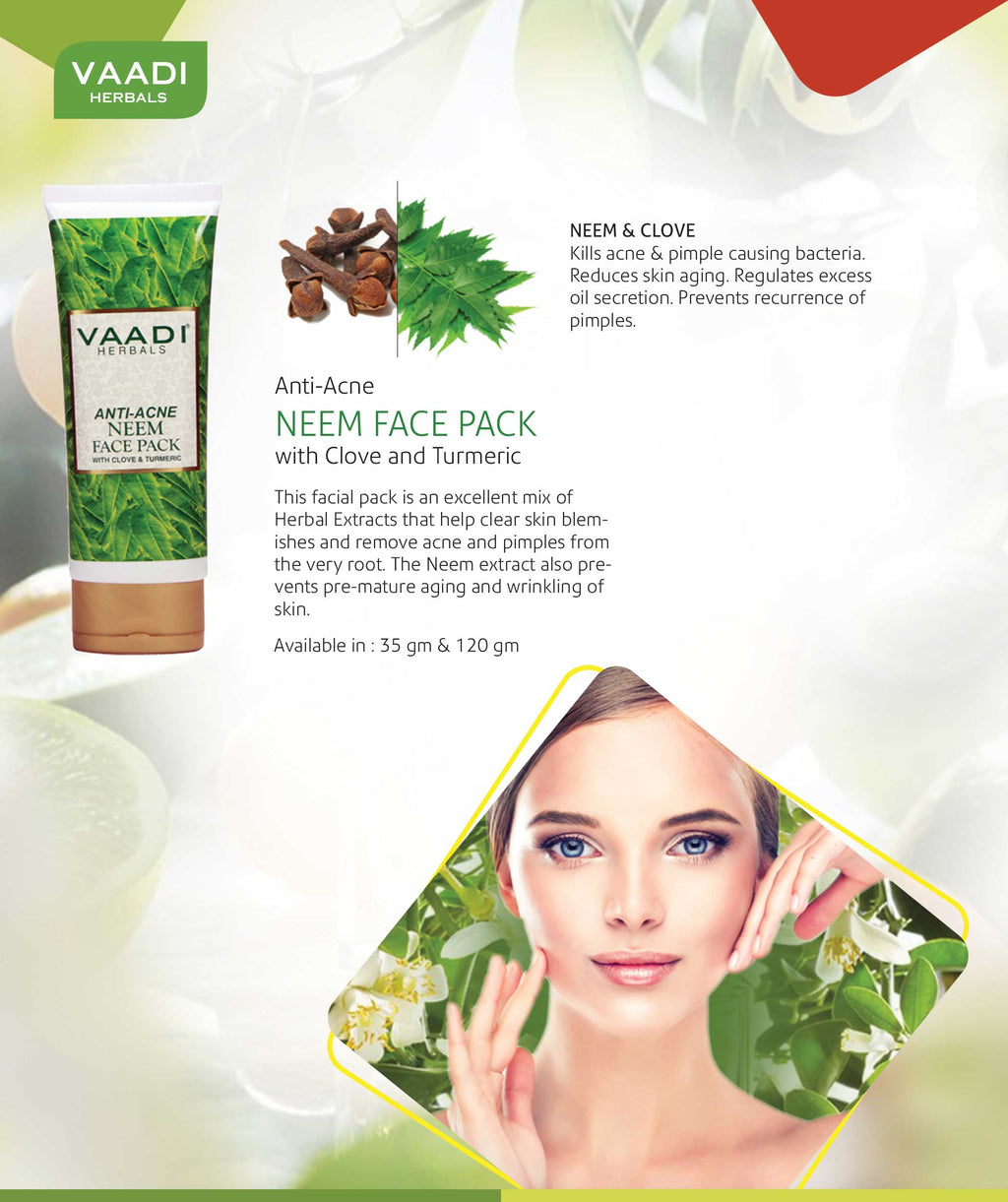 Anti Acne Organic Neem Face Pack with Clove & Turmeric 