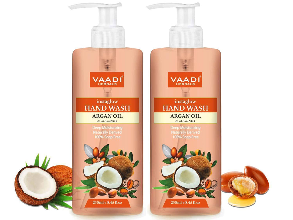 Instaglow Organic Argan Oil & Coconut Hand Wash (2 x 250 ml / 8.5 fl oz )