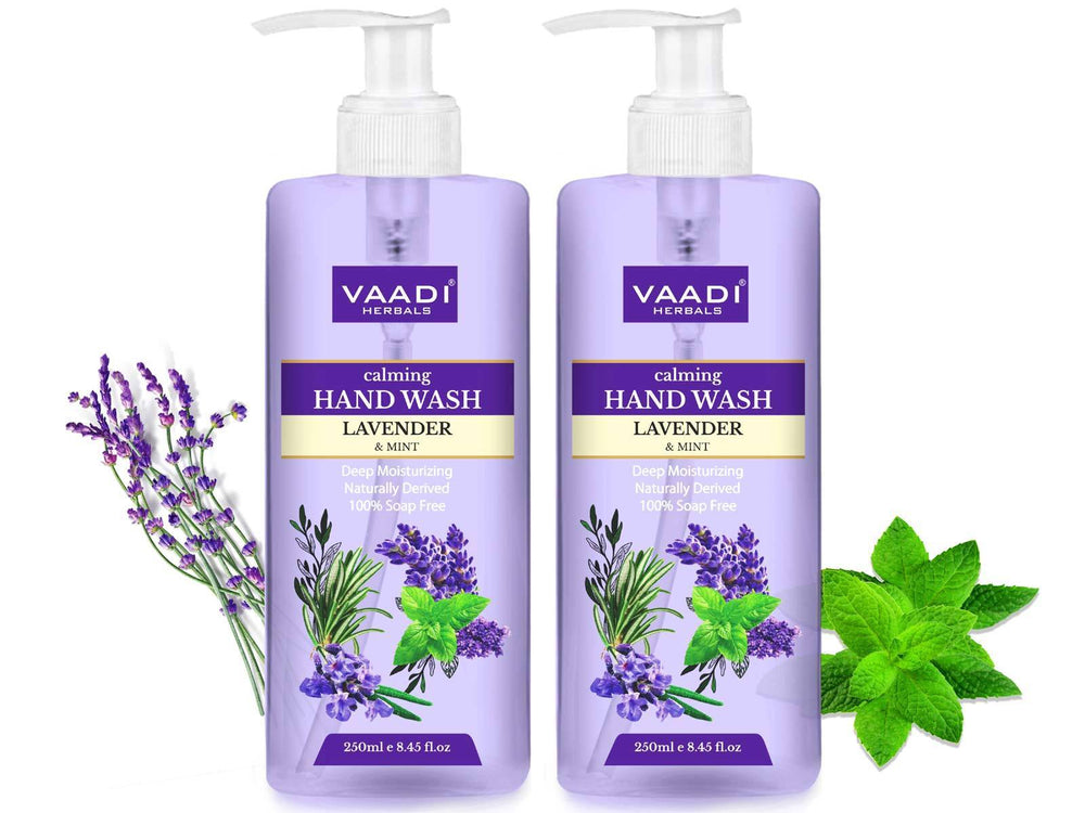 Pack of 2 Calming Organic Lavender & Mint Hand Wash 