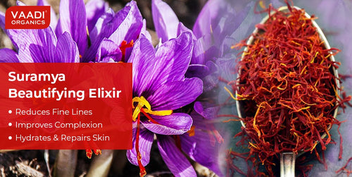 Thumbnail Organic Suramya Beautifying Elixr (Pure Mix of Saffron, 24k Gold Leaves & Sweet Almond Oil) 