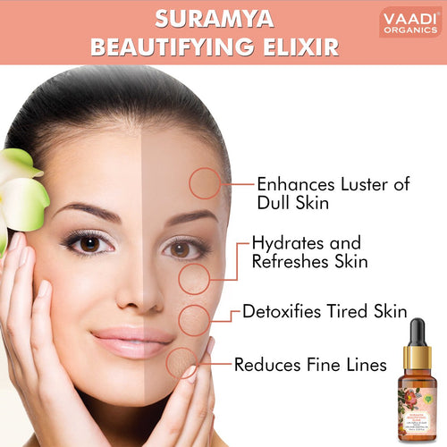 Thumbnail Organic Suramya Beautifying Elixr (Pure Mix of Saffron, 24k Gold Leaves & Sweet Almond Oil) 