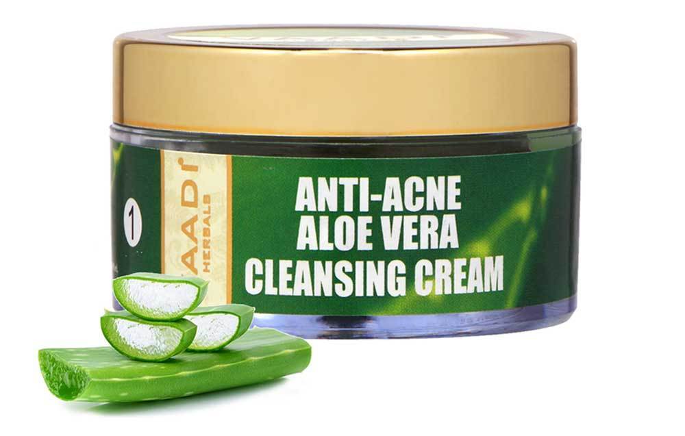 Anti Acne Organic Aloe Vera Cleansing Cream  Removes Skin Impurities Keeps Skin Soft (50 gms/ 2 oz)
