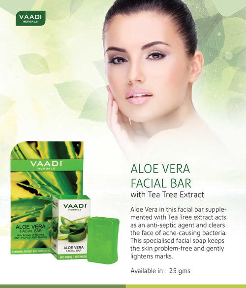 Thumbnail Organic Aloe Vera Facial Bar with Tea Tree and Honey 